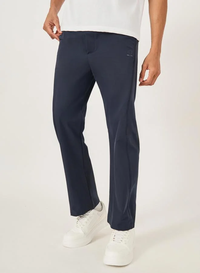Fort Collins Mid Rise Straight Fit Track Pant with Drawstring by Styli