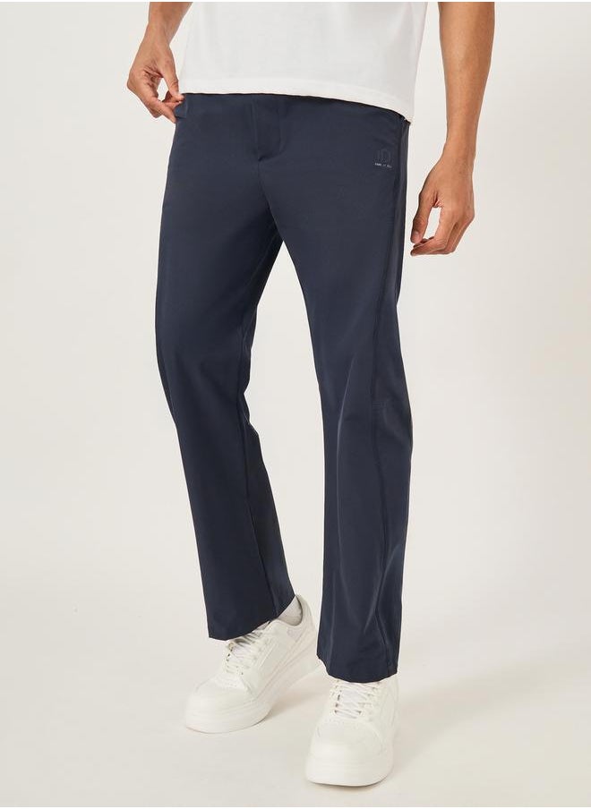 Fort Collins Mid Rise Straight Fit Track Pant with Drawstring by Styli  - Image 1