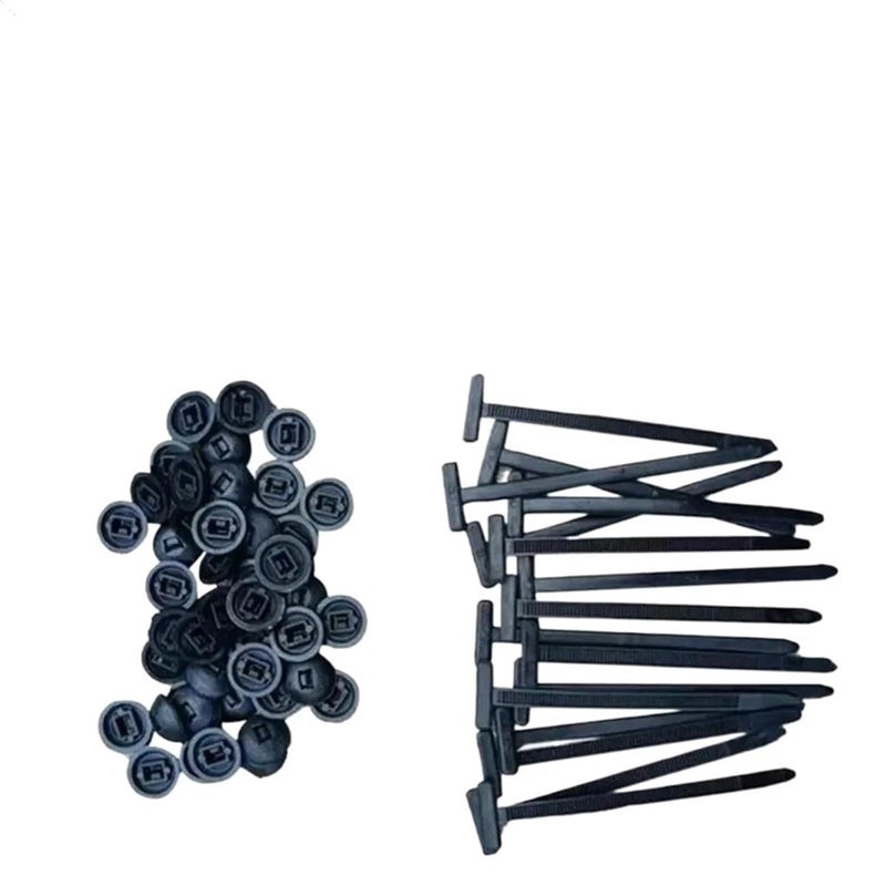 أربطة حبل النايلون مع مشابك تثبيت سريعة للرفارف، صندوق السيارة، حماية المحرك، إدارة الأسلاك، 200 قطعة (5 مجموعات) - Image 4