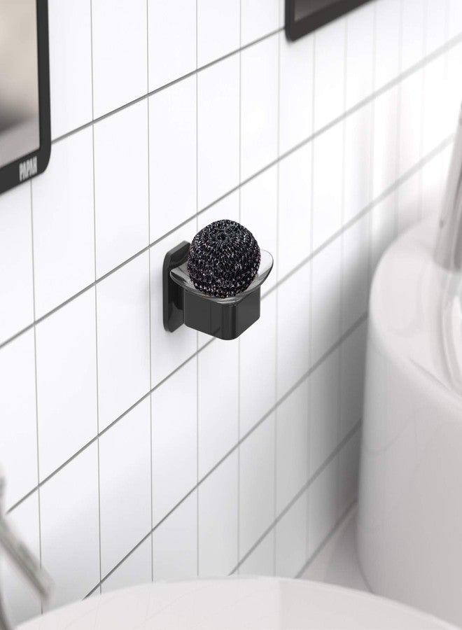 RAIKEDR Shower Soap Holder, Wall Mounted Soap Dish, Soap Saver, Soap Tray, Bar Soap Holder for Shower Bathroom & Kitchen Accessories (Black, 4.49 x 4.333 in) - Image 4