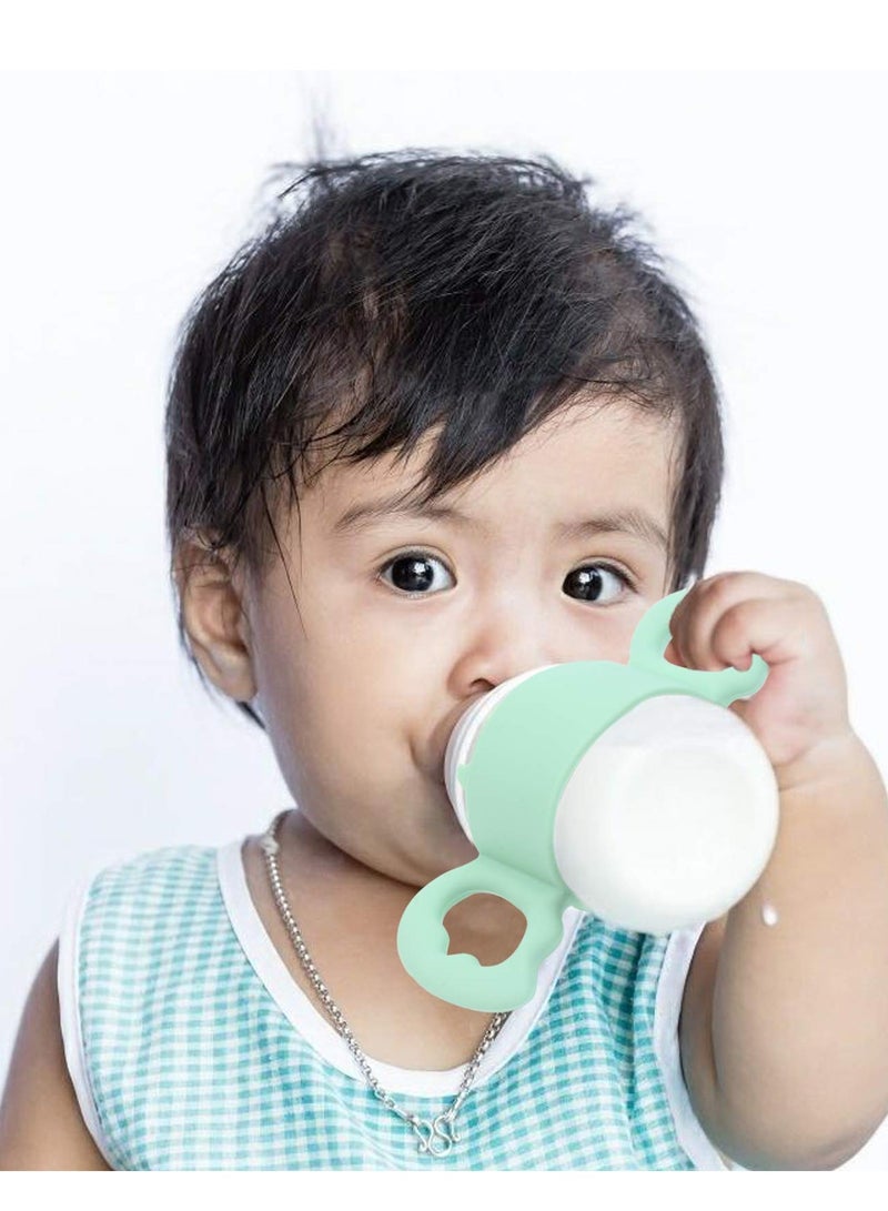 SOLARAE Silicone Wide-Neck Baby Bottle Handles (4 Pack) - Designed for 3.5-5 cm Diameter Bottles, Perfect for Baby's Gripping and Easy Handling. - Image 4