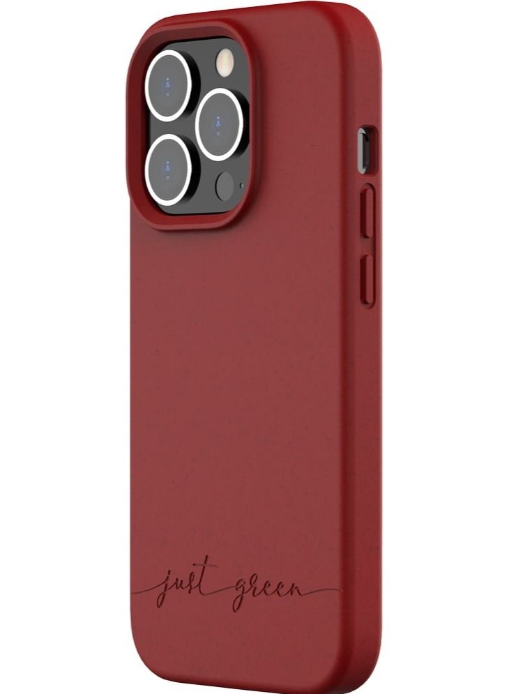 BIGBEN حافظة هاتف iPhone 14 Pro باللون الأخضر فقط باللون الأحمر الطبيعي - مصممة صديقة للبيئة - Image 3