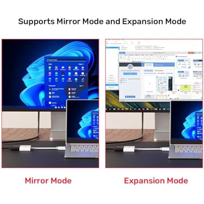 UniTex محول HDMI إلى VGA، دعم دقة 1080P FULL HD، معدل تحديث 60HZ، أبيض - Image 3
