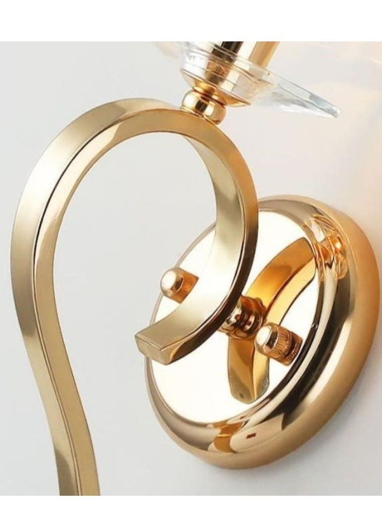 AWD - Wall Sconces, Attractive Wall Lamps Decoration, Gold Titanium Base and Modern Crystal Wall Light for Indoor, Living Room, Corridor, Bedroom, Entryway, Stair Lamp. - Image 1