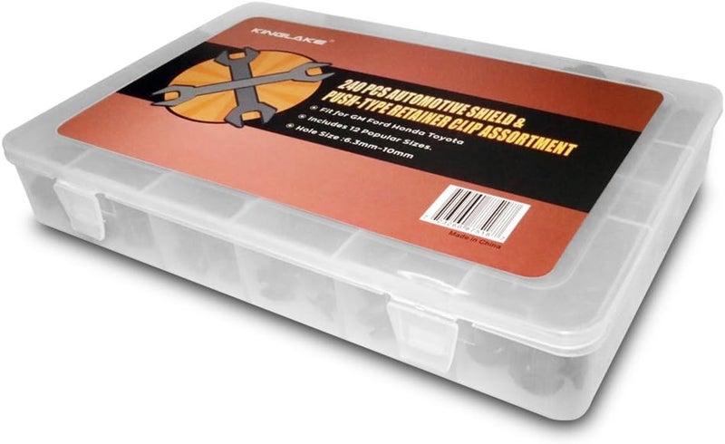 KINGLAKE 240 Pcs Push Retainer Clips Kit with Plastic Storage Case - Image 4