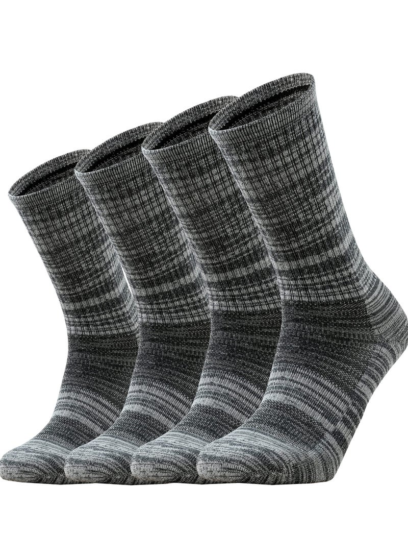 SYOSI 2 Pairs of Merino Wool Socks, Breathable Warm Wool Socks for Men and Women, Middle Length Merino Wool Socks, Moisture Wicking Wool Socks for Hiking, Running, Skiing (Grey) - Image 1