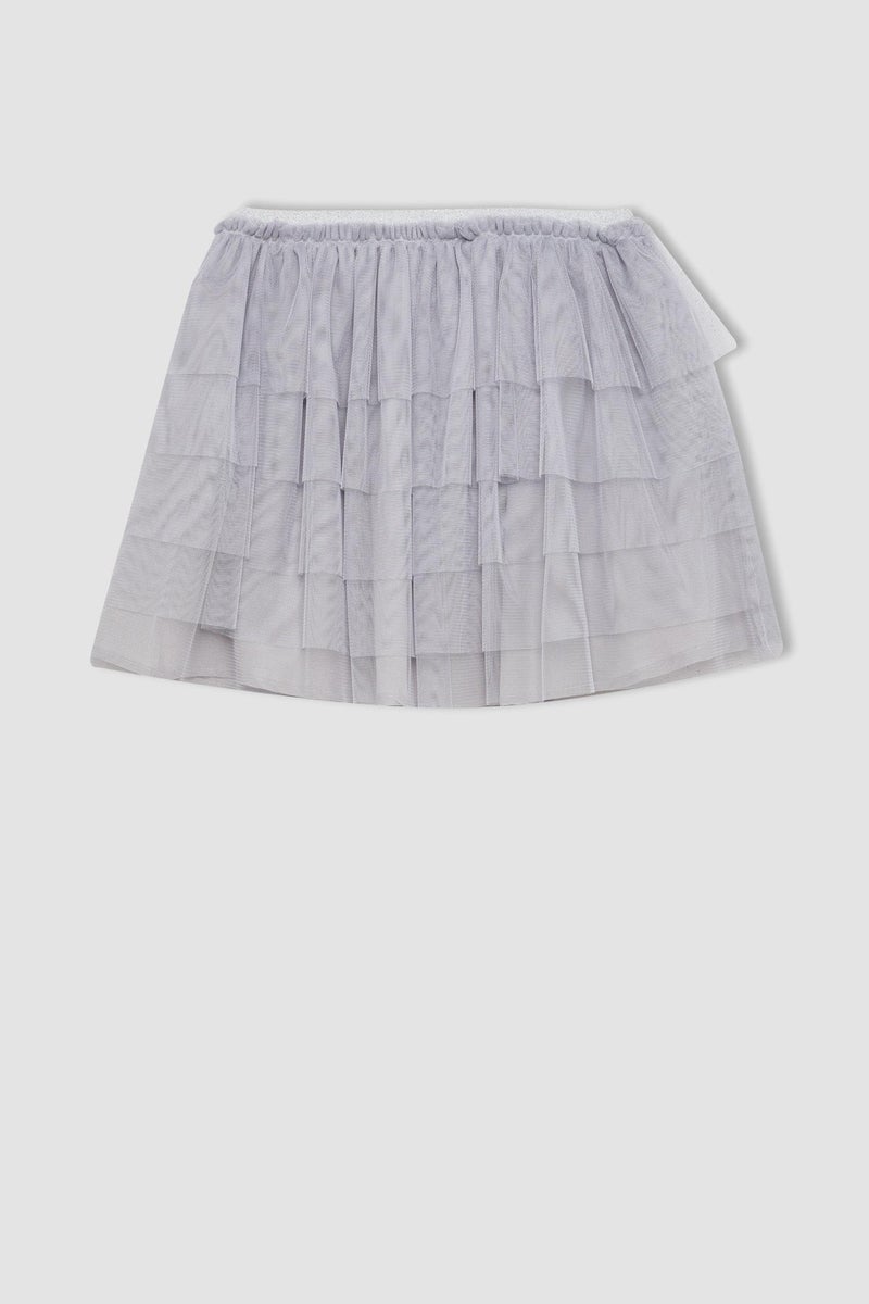 ديفاكتو جيبة كاروهات بناتي بخصر مطاطي قصة عادية - Image 5