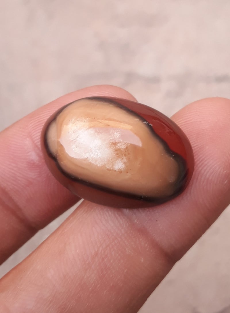 هادي أنماط مجردة من اليشب الإمبراطوري الطبيعي - 29 قيراطًا - 24 × 17 ملم - Image 2