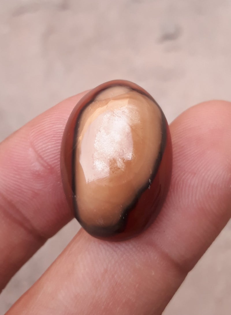 هادي أنماط مجردة من اليشب الإمبراطوري الطبيعي - 29 قيراطًا - 24 × 17 ملم - Image 3