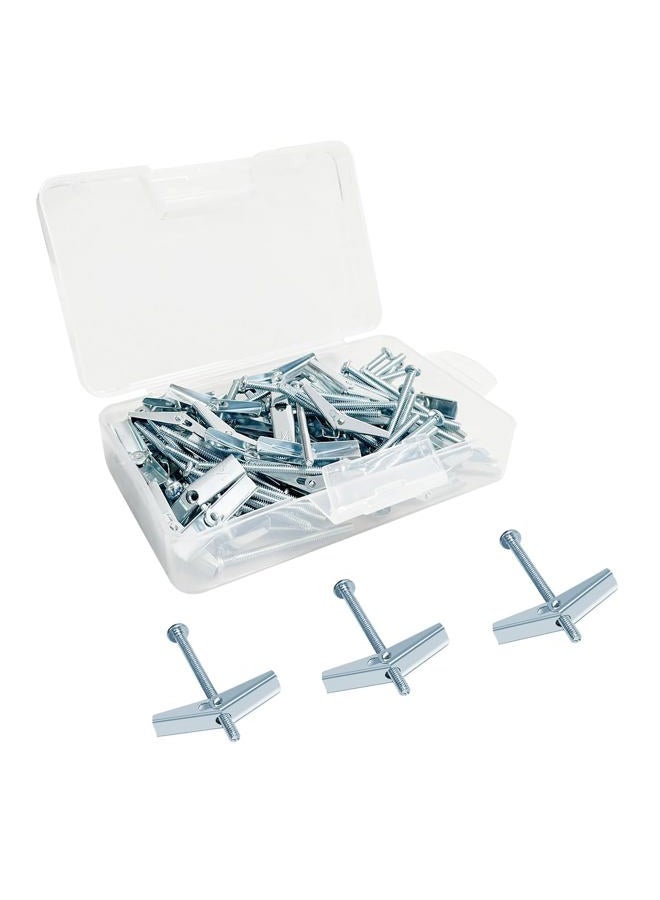 dele 1/8X2-Inch Toggle Bolt and Wing Nut for Hanging Heavy Items on Drywall (50 Pack) - Image 1