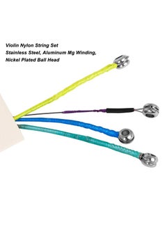 Thoraya 12PCS Violin Strings Nylon Stainless Steel Wire Aluminum Mg Alloy Winding String Replacement for 1/2 1/4 3/4 4/4 Size AV33  - Image 5