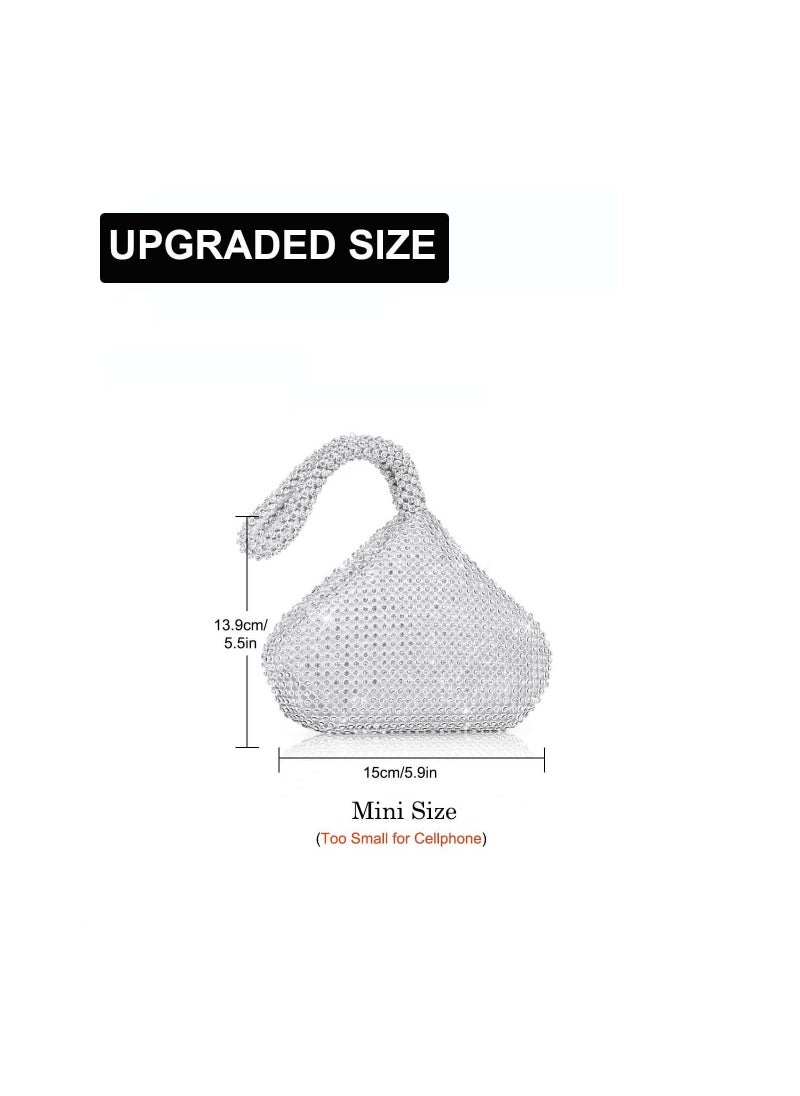 SYOSI - Women's Rhinestone Clutch Evening Bags Sparkly Glitter Triangle Purse for Party Prom Wedding - Image 1