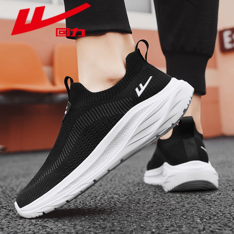 Huili Lazy One-Pedal Sock Shoes Men'S Summer Sports Breathable Mesh Shoes Deodorant Old Beijing Cloth Shoes Plain Noodles - Image 5