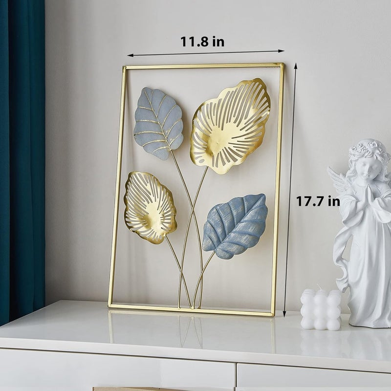 OVIK Metal Wall Art Frame Decor for Living Room, Monstera Leaves Wall Home Decor, Room Decor Wall Sculptures Hanging Decorations for Bedroom, Bathroom, Office Decor - Image 3