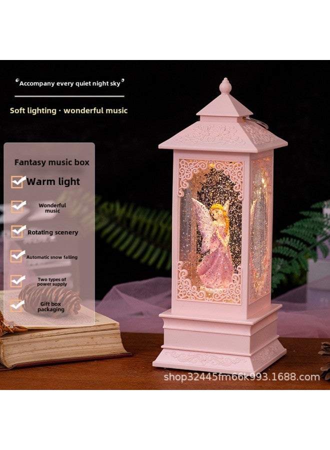 Crystal Ball Music Music Box Rotatable Ballet Dancing Birthday Gift Girls Girls Children Princess Internet Celebratory-Color:Pink Skirt With Free Hand Ballet - Pink Frame - Rotatable + With Music + Automatic Snow Falling + High-quality Packaging  - Image 1
