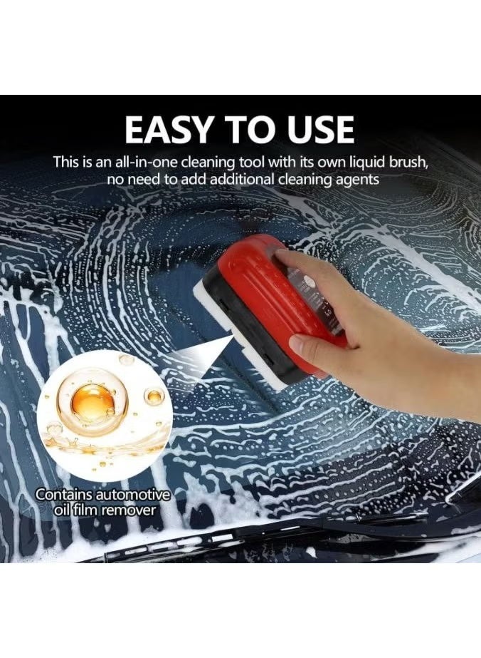 Car windshield cleaning and degreasing brush, rainproof car glass cleaning brush, 120ml, car glass cleaner, hydrophobic liquid coating, car glass cleaning accessories - Image 2