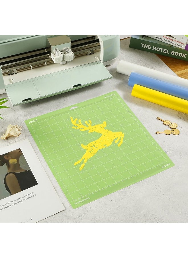 AIRCUT - Strong Grip Cutting Mat For Cricut Maker/Explore Air 2/Air/One(12X12 Inch 3 Mats) Strong Adhesive Sticky Purple Quilting Cricket Cutting Mats Replacement Accessories For Cricut - Image 1