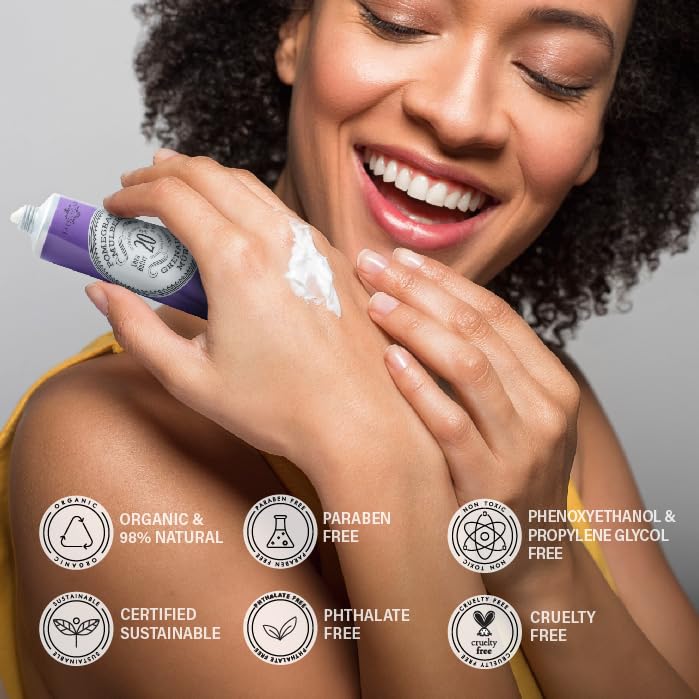 La Chatelaine 20% Shea Butter Hand Cream Travel Size, Organic Argan Oil, Moisturizing, Nourishing, Repairing, Extra-Rich Hand Lotion, Made in France, Paraben Free, 1 oz / 30ml (Pomegranate Mulberry) - Image 3