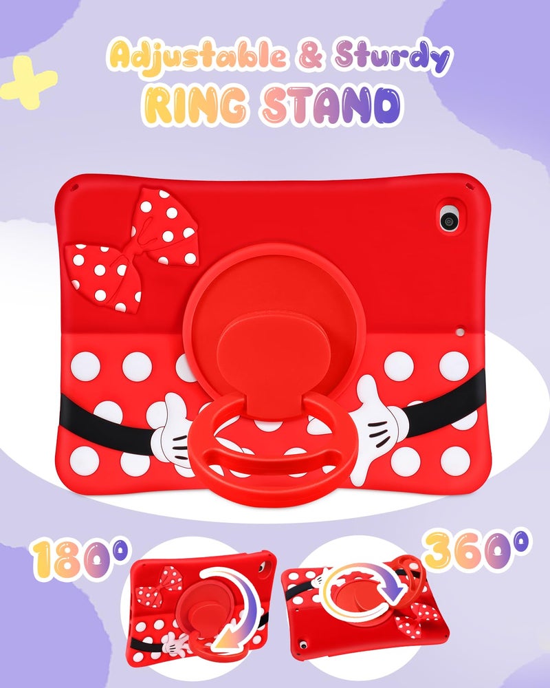 Lotadilo Cute Case for iPad mini 5 2019/Mini 4 2015 - Silicone 3D Design for Girls Women Teens Girly Kawaii Funny Cartoon Soft Stand for iPad 5th/4th Generation Case 7.9 inch with Lanyard - Image 4