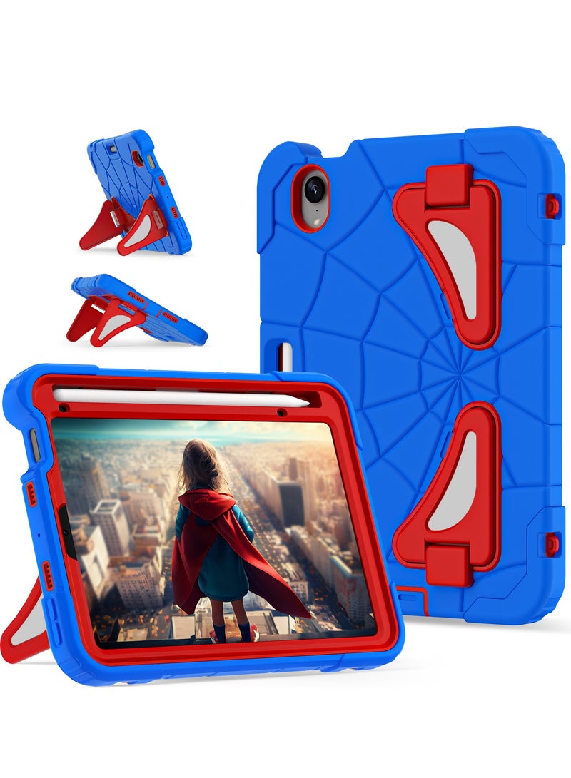 Ipad mini 6/mini 7 Case for Kids Shockproof Protective Cover with Pencil Holder Shoulder Strap Kickstand for Kids Children  - Image 1
