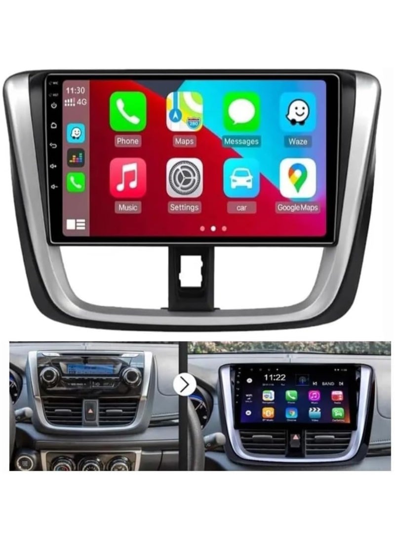 SHEZA STAR Android Car Stereo for Toyota Yaris/Vios 2016-2017 8GB RAM 128GB ROM Support SIM Card, Carplay, Mirror Link Wi-Fi BT, Radio GPS Navigation, 10 Inch IPS Touch Screen with AHD Camera Included - Image 2