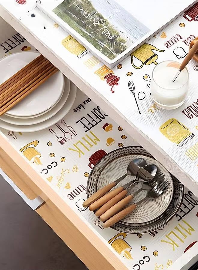 "2 pcs Non-Adhesive Printing Cabinet Mat,Washable Non-Slip Kitchen Mats For Placemat And Cupboard Cabinet Shelf Liners,30cmx300cmx2 " - Image 2