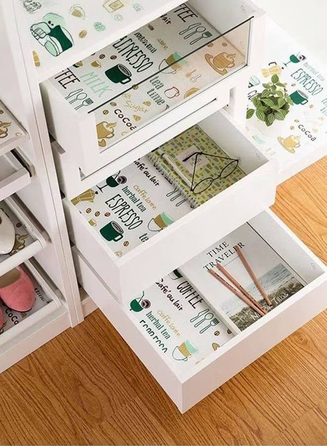 "2 pcs Non-Adhesive Printing Cabinet Mat,Washable Non-Slip Kitchen Mats For Placemat And Cupboard Cabinet Shelf Liners,30cmx300cmx2 " - Image 3