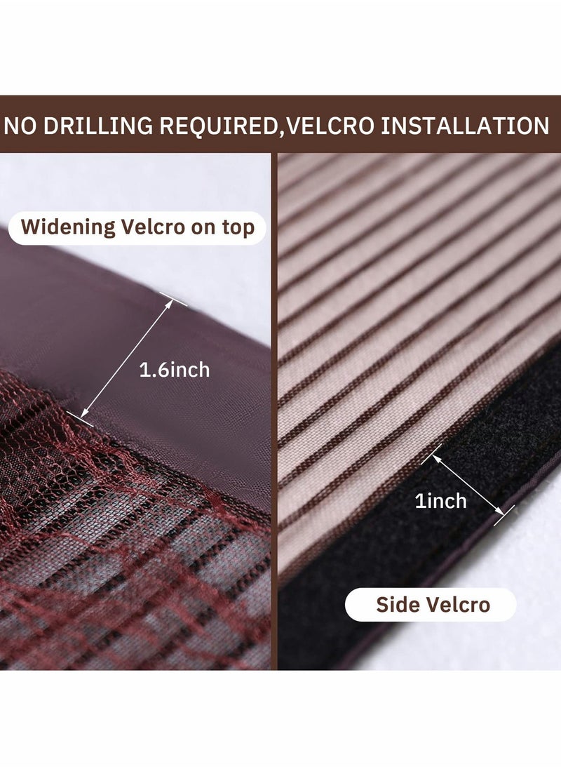KASTWAVE Magnetic Fly Screen Door Retractable Mesh with Magnet Sliding Hands Free Net, Pet & Kid Friendly 100x210cm Brown  - Image 5