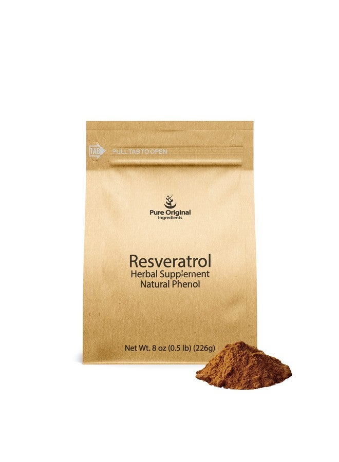 PURE ORIGINAL INGREDIENTS PURE ORIGINAL INGREDIENTS Resveratrol Powder, 8 oz, Phytoalexin, Polygonum Root Extract - Image 1