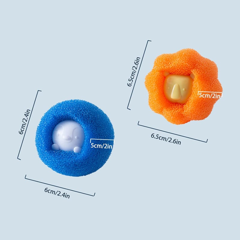 woobles 4pcs Magic Laundry Balls Washing Machine Clothes Softener Dirt Clean Ball Anti-winding Household Cleaning Decontamination laundry balls for washing machine A - Image 2