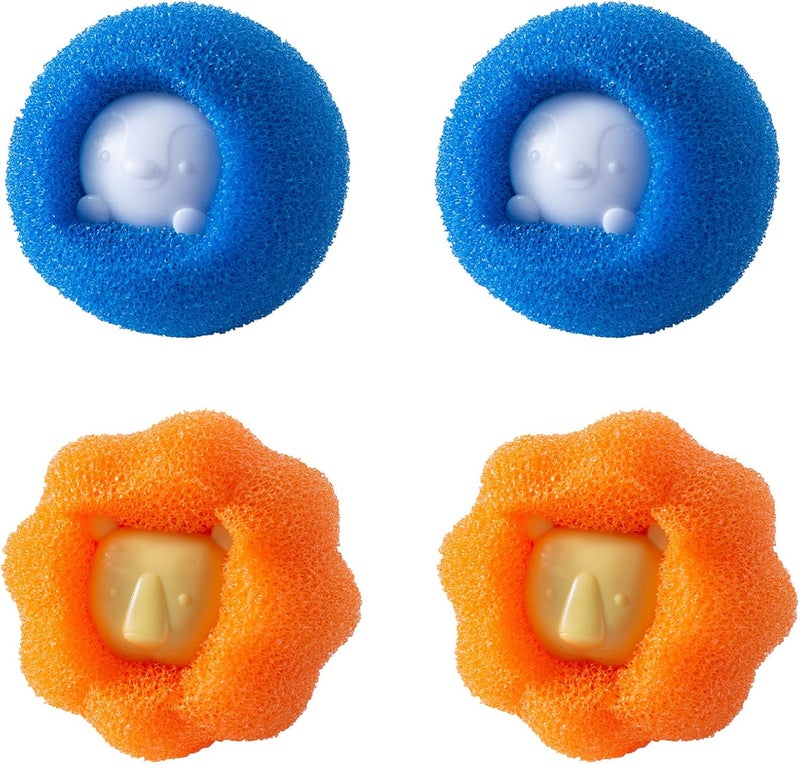 woobles 4pcs Magic Laundry Balls Washing Machine Clothes Softener Dirt Clean Ball Anti-winding Household Cleaning Decontamination laundry balls for washing machine A - Image 1