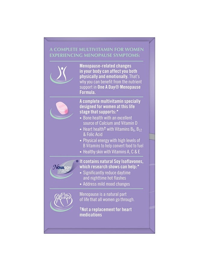ONE A DAY Women'S Menopause Multivitamin Addresses Menopause Symptoms Such As Hot Flashes And Mild Mood Changes Vitamin A Vitamin C Vitamin D And Zinc For Immune Health Support 50 Count - Image 5