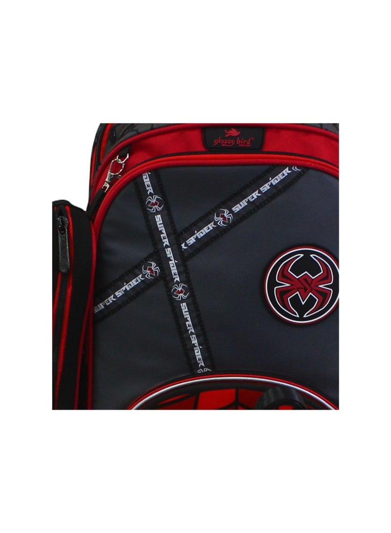 glossy bird School Set 18 Inches – Black with Spider-Man Design - Image 3