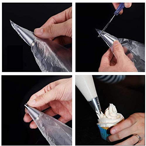 MASTER ROYAL BACKNCOOK TOOLS Plastic Icing Piping Bags for CakePastryCupcake Decorating 33x20cm 100pcs - Image 2