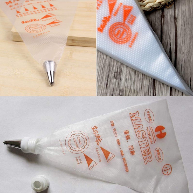 MASTER ROYAL BACKNCOOK TOOLS Plastic Icing Piping Bags for CakePastryCupcake Decorating 33x20cm 100pcs - Image 1