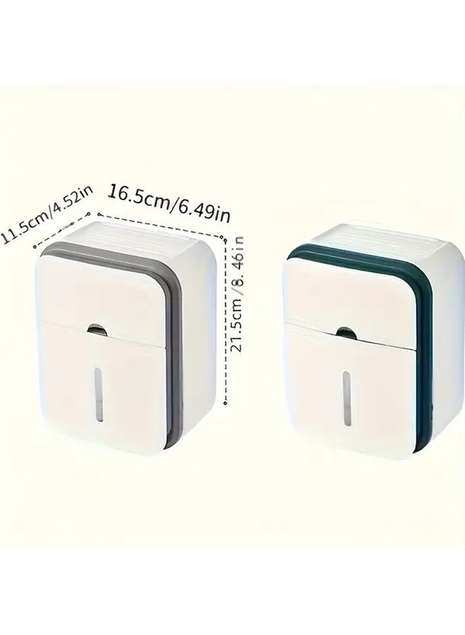 حامل ورق التواليت عشوائي اللون 3 طبقات مقاوم للماء حامل مركب على الحائط رف تخزين - Image 4