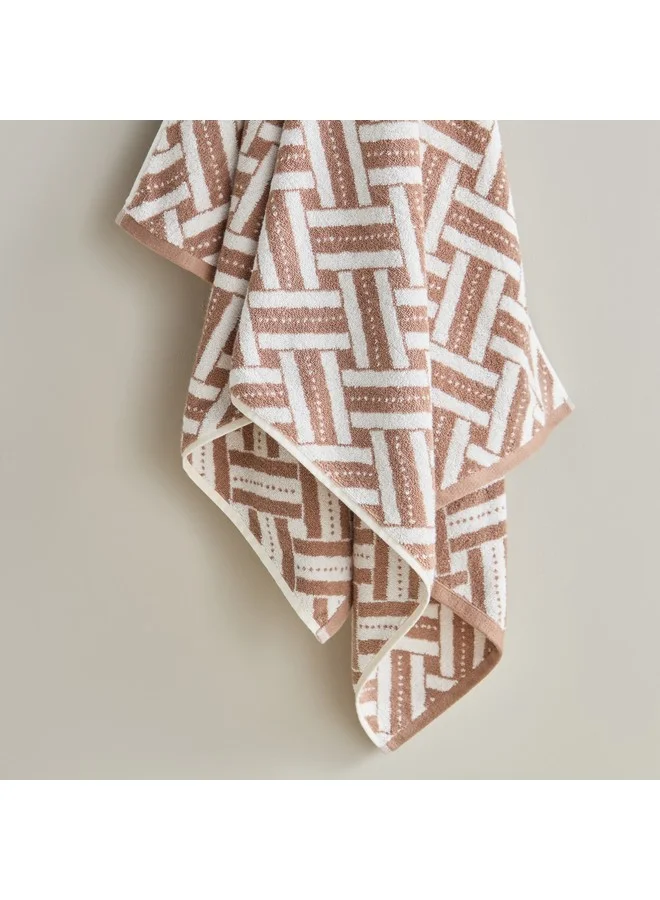 Home Box Opulence Serenity Turkish Cotton Yarn Dyed Jacquard Bath Towel 140 x 70 cm