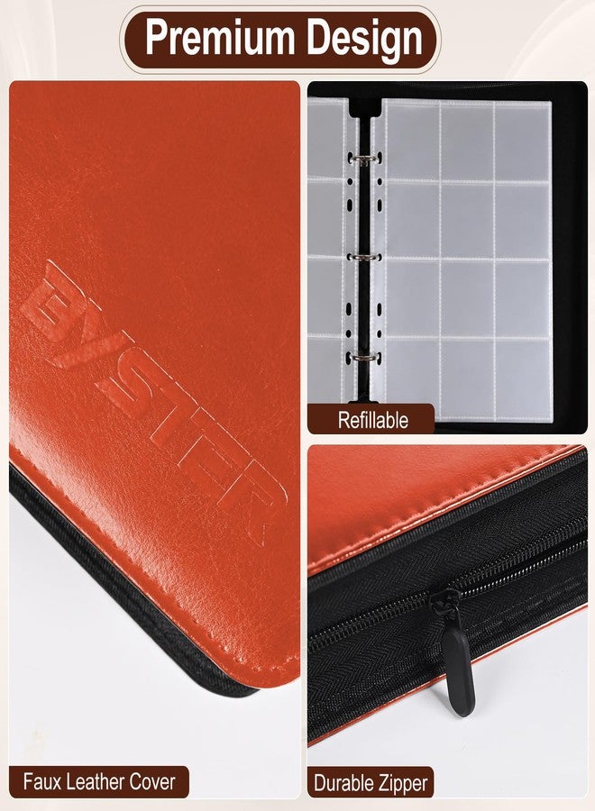 BYSTER Coin Collection Book, 20 Pack 240 Pockets Coin Sleeves, Coin Collection Holder Album, Coin Collection Organizer Storage Box Case (Coin Flips Not Included), Reddish Brown - Image 3