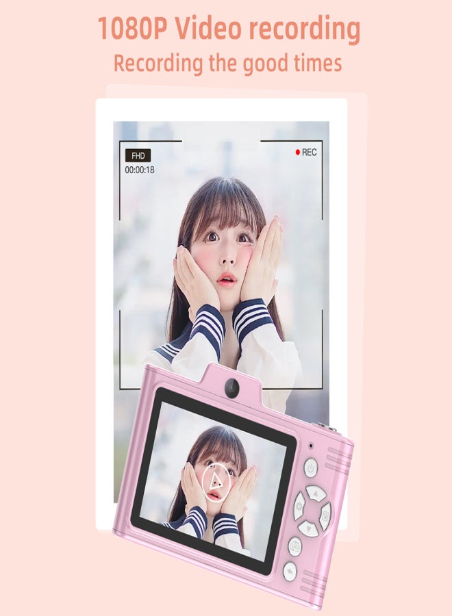 Portable Kids Camera 1080P Compact Camera 48MP Dual Lenses 8× Optical Zoom Support 32GB TF Memory Card Mini CCD Camera with 2.8-inch TFT Screen Great Gift for Boys Girls Kids Adult Teenagers Students - Image 5