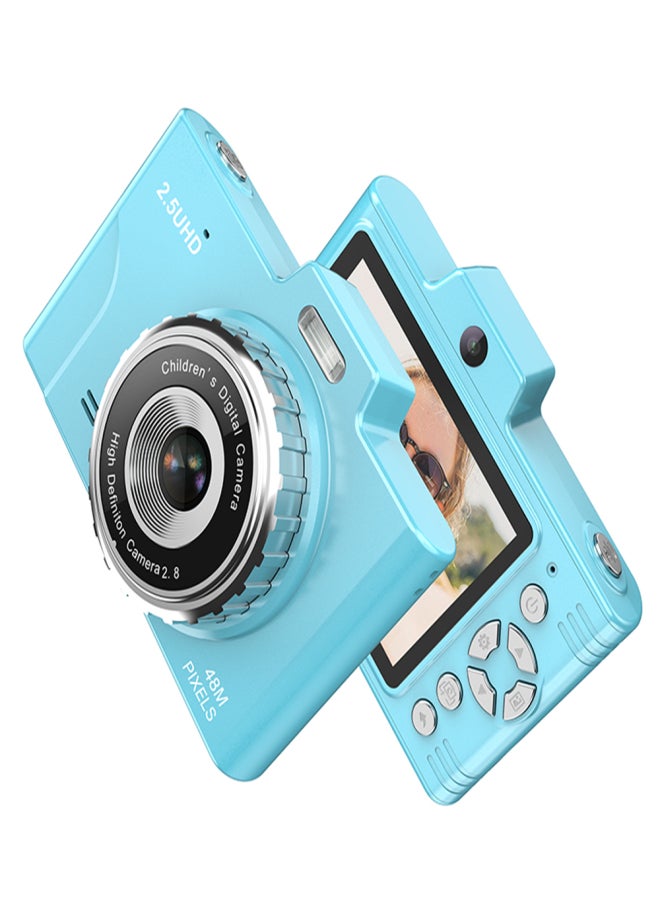 Portable Kids Camera 1080P Compact Camera 48MP Dual Lenses 8× Optical Zoom Support 32GB TF Memory Card Mini CCD Camera with 2.8-inch TFT Screen Great Gift for Boys Girls Kids Adult Teenagers Students - Image 1