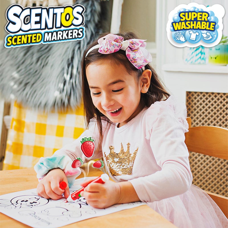 Scentos Classic Scented Markers for Kids Ages 4-8 - Colored Markers for School & Coloring Books (8-Pack) - Image 4