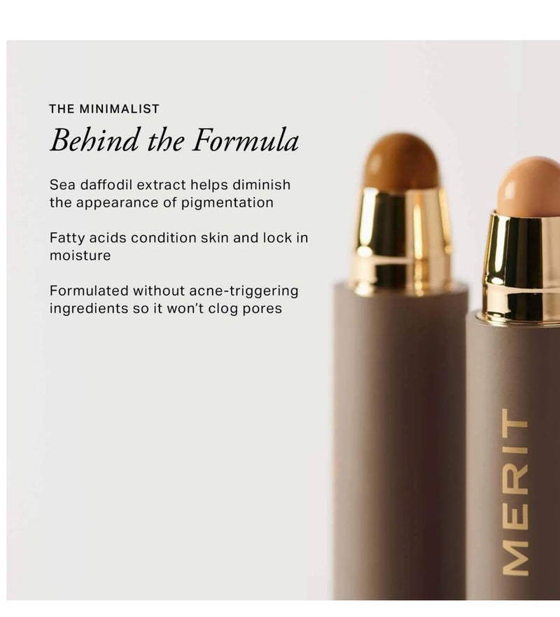 MERIT The Minimalist Perfecting Complexion Foundation and Concealer Stick Camel - Image 3