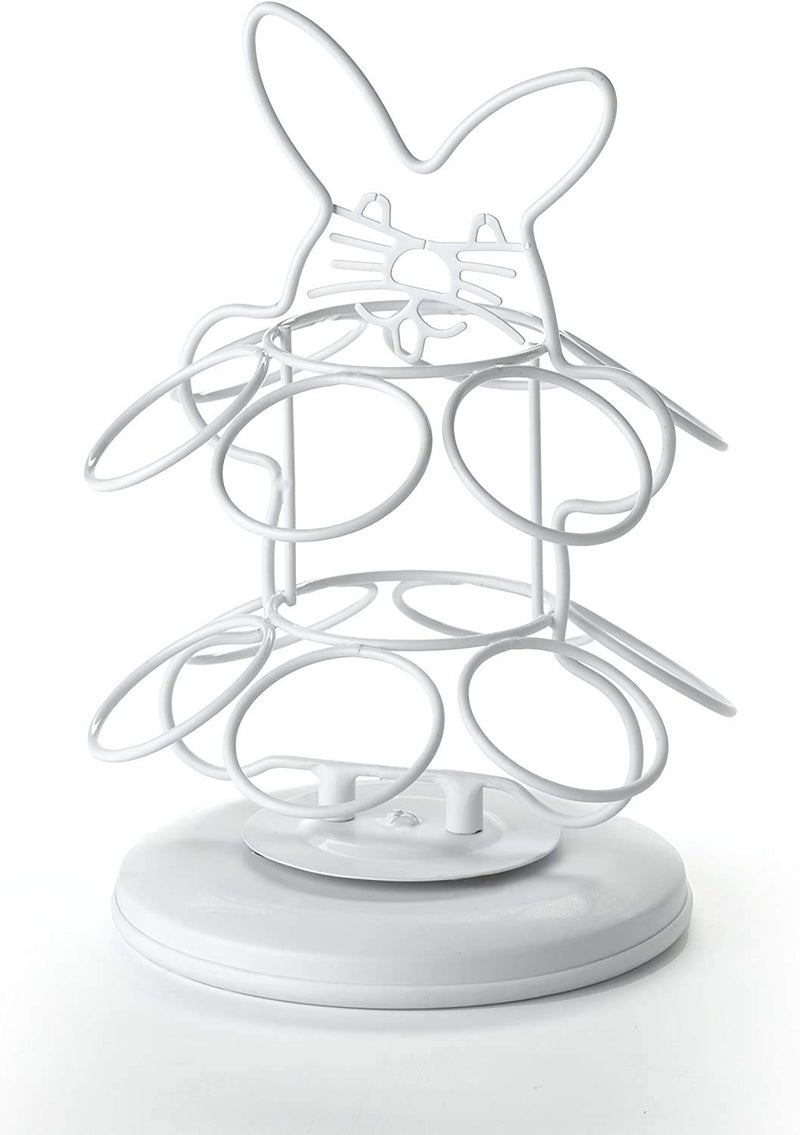 Nifty Solutions Nifty Easter Egg Carousel - White Powder Coat Finish, Spins 360-Degrees, Kitchen Centerpiece Display Stand, Decorative Egg Holder, Lazy Susan Platform - Image 5