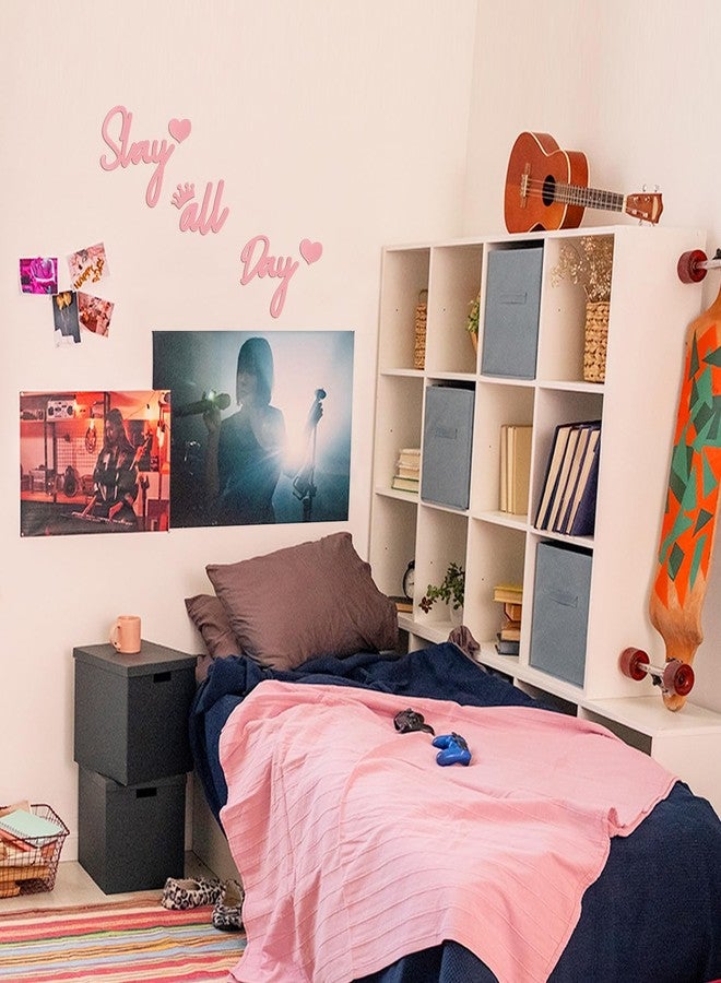 Longan Craft Slay All Day Sign for Girls Room Decor, Preppy Room Decor Aesthetic Funny Stuff for Girls Pink Wall Art Wooden Sign for Teen Girl Bedroom Dorm Home Apartment - Image 4