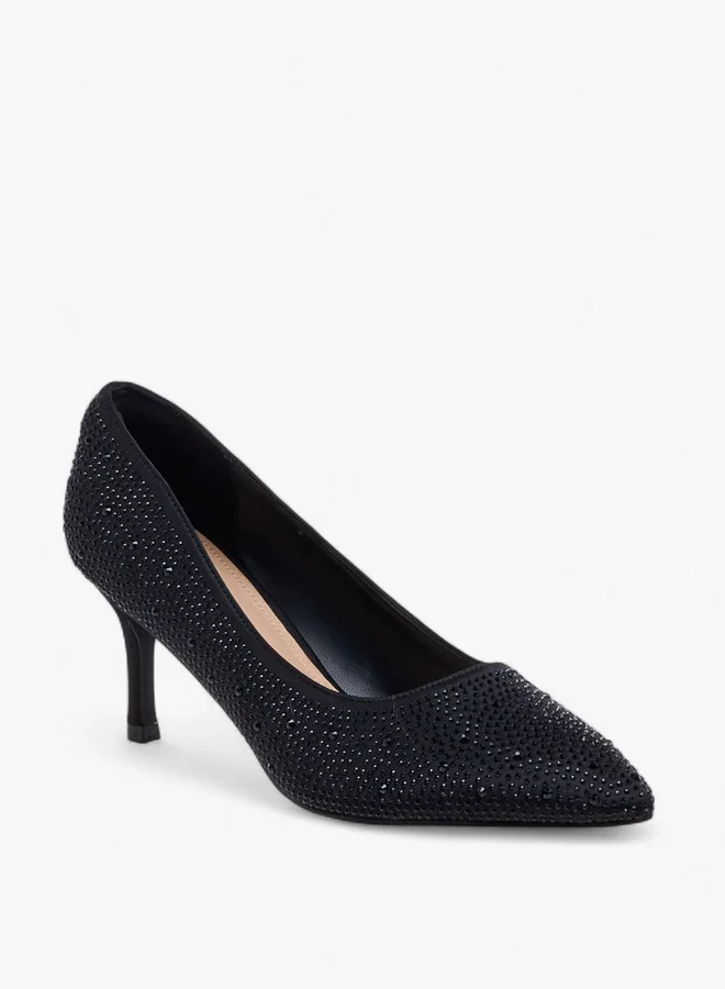 فلورا بيلا من شو إكسبرس Embellished Slip-On Pumps with Stiletto Heels