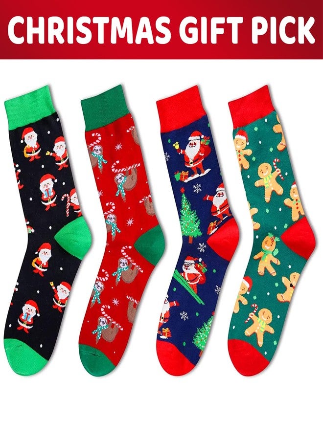 Zmart Christmas Socks for Men - Secret Santa Gifts Xmas Stocking Stuffers 4 Pack for Teen Boy Adult - Image 2