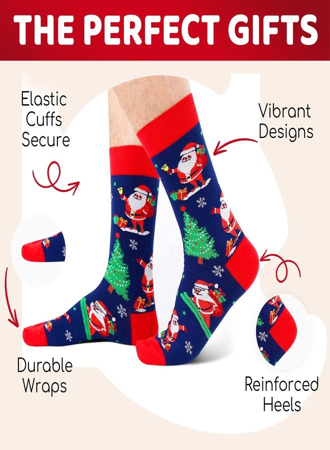 Zmart Christmas Socks for Men - Secret Santa Gifts Xmas Stocking Stuffers 4 Pack for Teen Boy Adult - Image 3