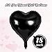 YOTHORN 12 Pcs Black Heart Balloons18 Inch Heart Foil Balloons Love Balloon Valentine Balloon for Birthday Party Wedding Engagement Party Baby Shower Valentine Day Decorations - Image 4