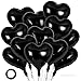 YOTHORN 12 Pcs Black Heart Balloons18 Inch Heart Foil Balloons Love Balloon Valentine Balloon for Birthday Party Wedding Engagement Party Baby Shower Valentine Day Decorations - Image 2