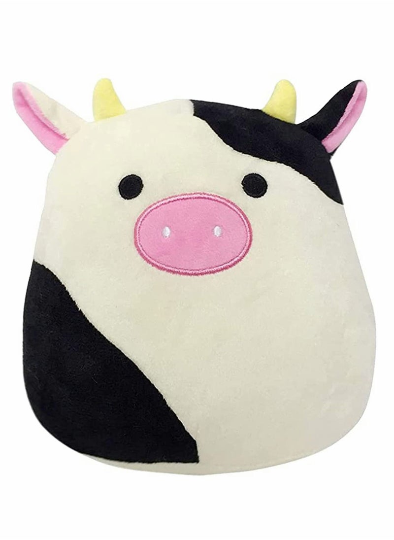 Pillow Black Cute Cow Plush Pillow, Cow Stuffed Animals, Pillows Cow Plushie Kawaii Cow Plush Stuffed Cow Pillow (20cm)  - Image 1